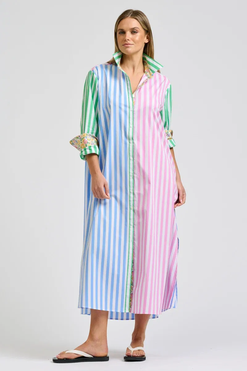 Luna Longline Shirtdress - Spring Combo, size: XS