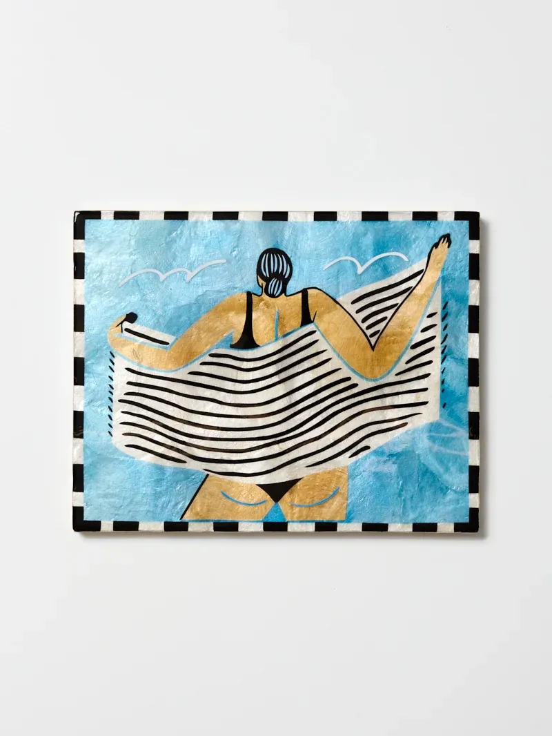 BEACH DAY WALL ART TOWEL OFF