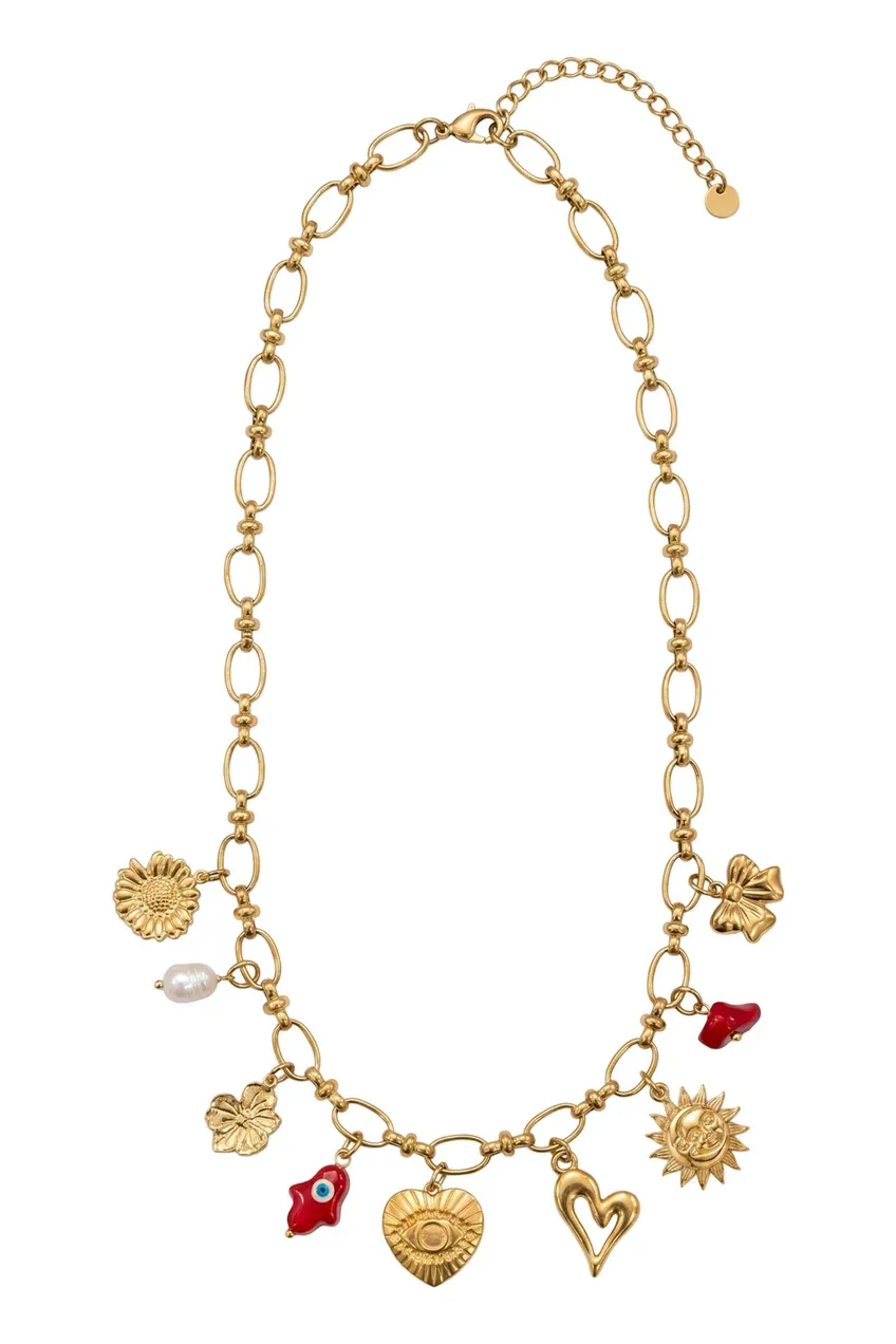 Crete Charm Necklace - Mati Heart
