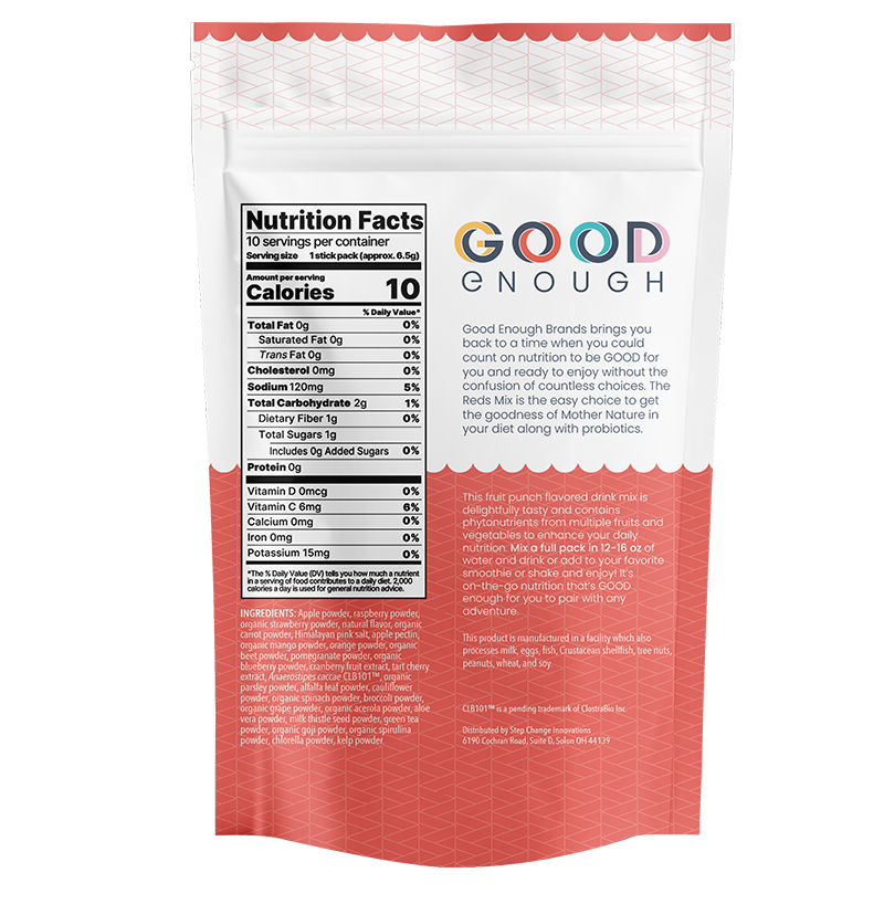 Good Enough Probiotic Reds Mix (10 On-the-Go Packs)