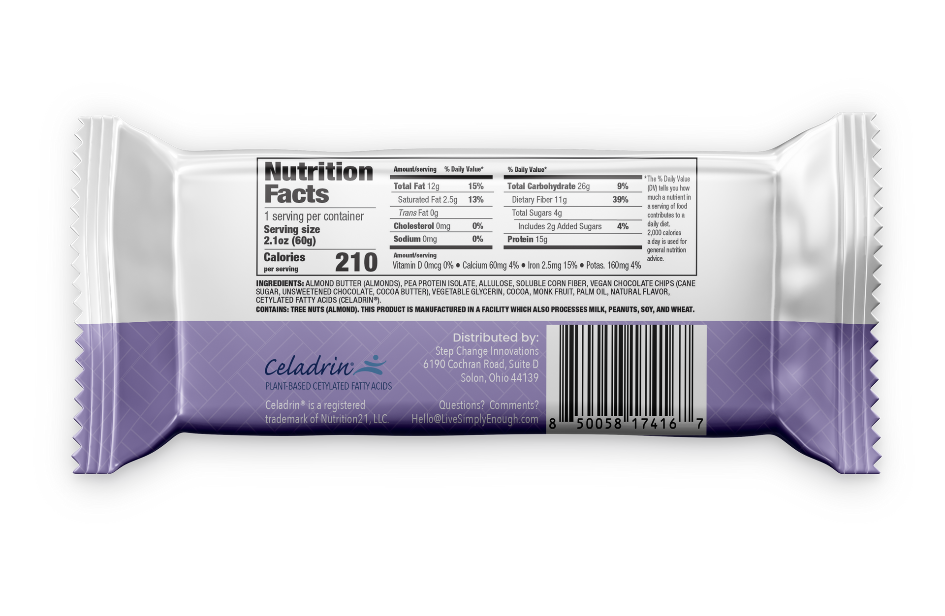 Simply Enough Nutrition Bar Chocolate (6 bars)