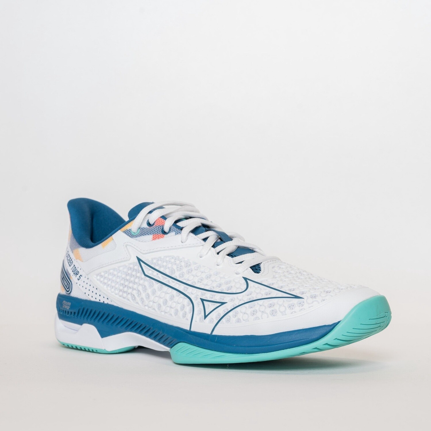Wave Exceed Tour 5 AC White/Moroccan Blue, Size: 7.5