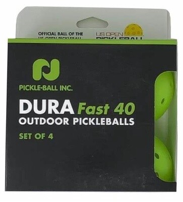 Dura Fast 40 Outdoor Pickleballs Neon 4 pack