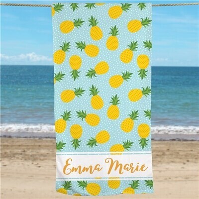 Pineapple Personalized Beach Towel