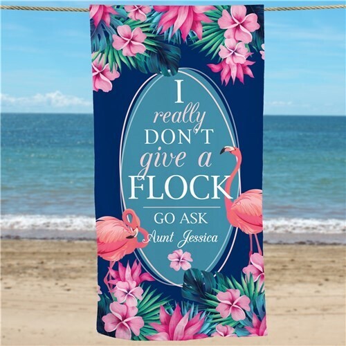I Really Don&#39;t Give A Flock Personalized Beach Towel