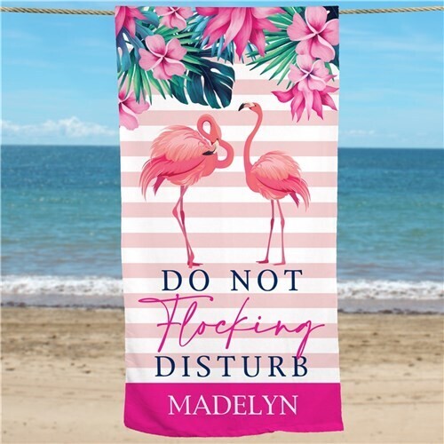 Do Not Flocking Disturb Personalized Beach Towel