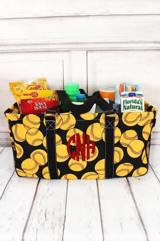 NGIL Softball with Black Trim Collapsible Haul-it-all Basket With Mesh Pockets