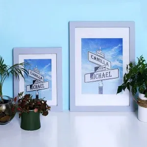 Street Sign Personalized Anniversary Frame