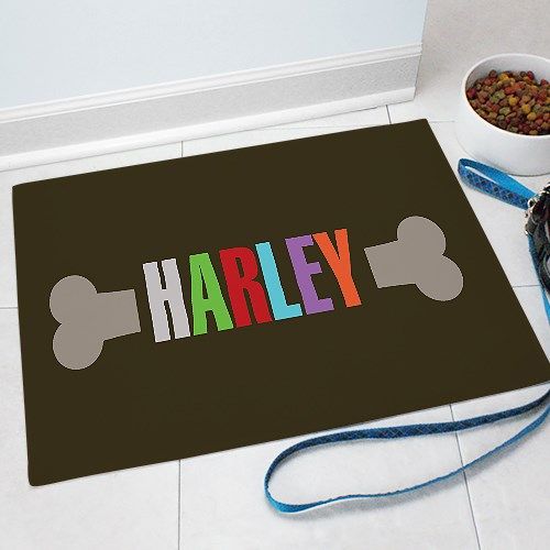 Dog Bone Personalized Pet Mat