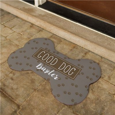 Dog Bone-Shaped Personalized Feeding Mat