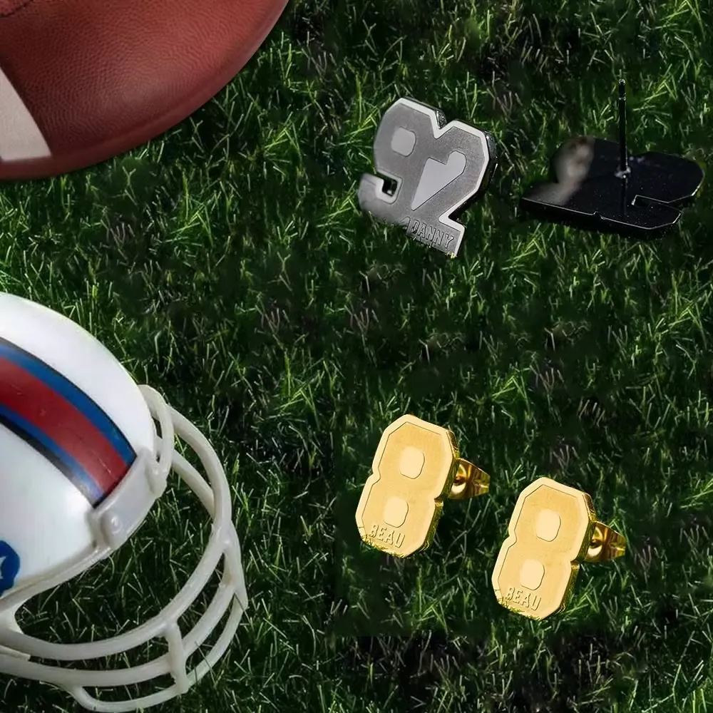 Football Number Earriings