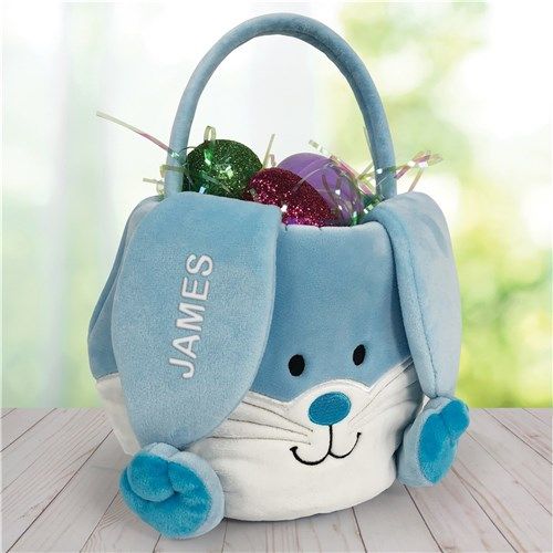 Personalized Plush Bunny Easter Basket