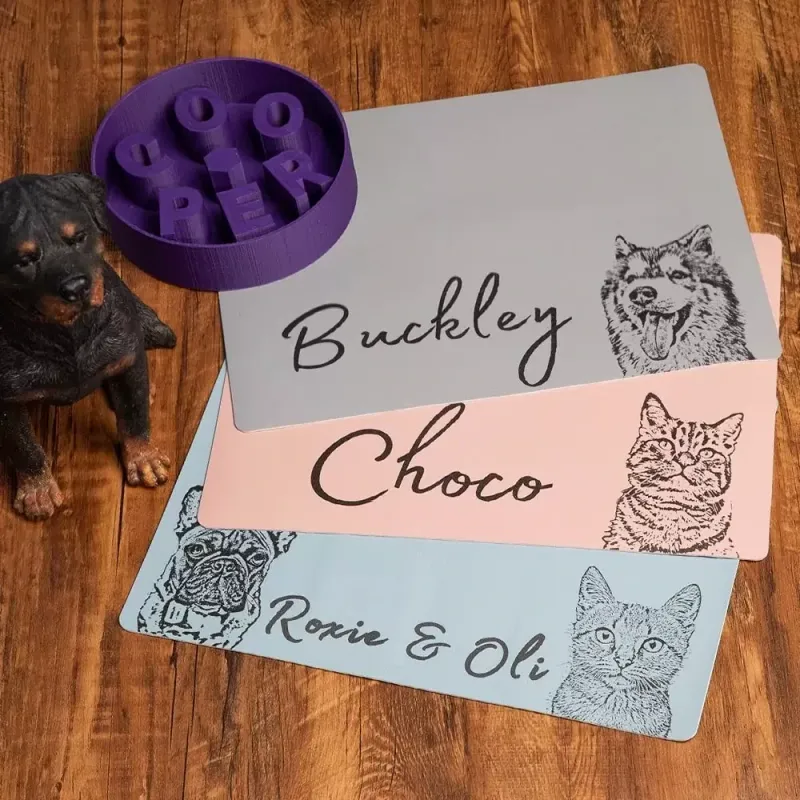 Custom Photo Name Pet Mat