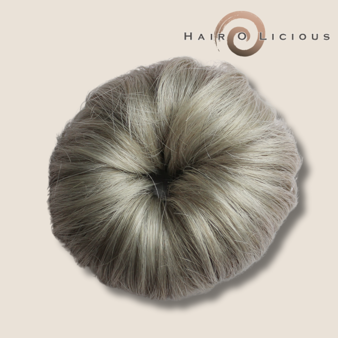 Human Hair Bun | #Grey