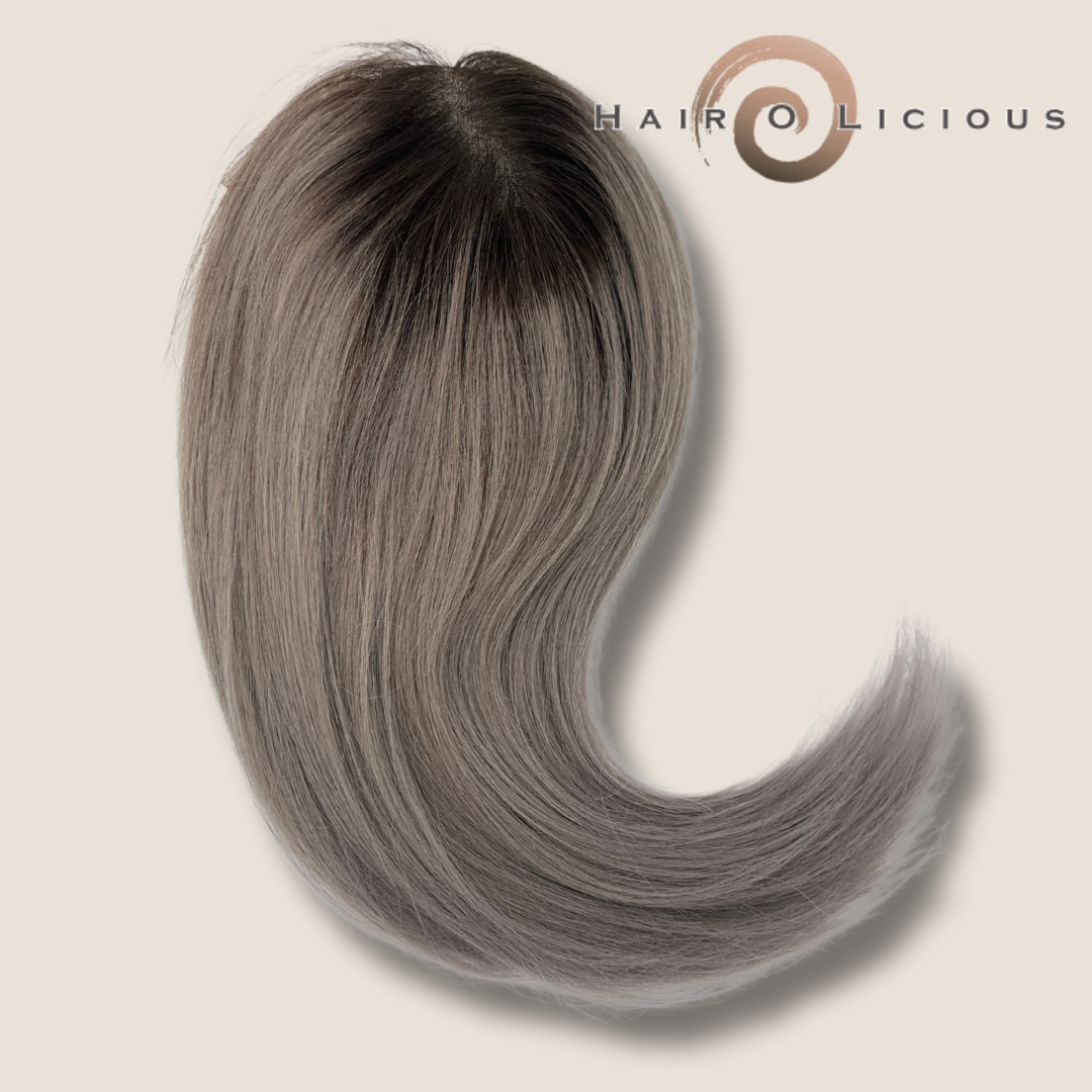 Top Secret Natural Hair Line (25cm) | Silver Dark Rooted