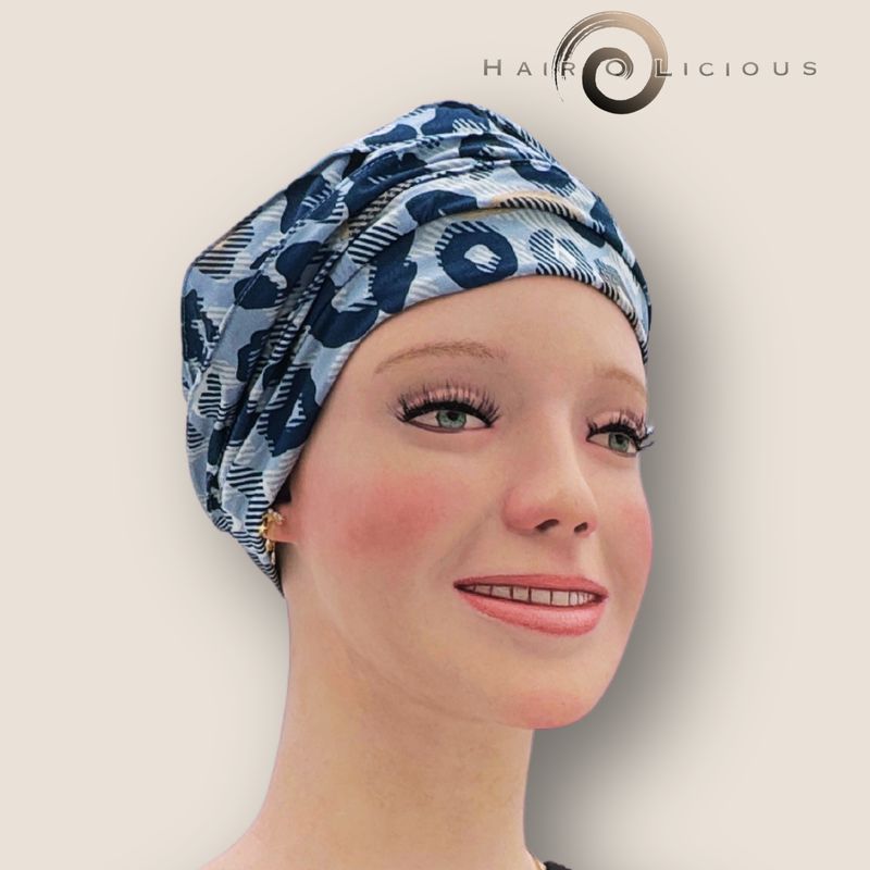 Comfortable and Stylish Cap | Model: ROMY | Color B230 Blue Print | Dohmen Headwear