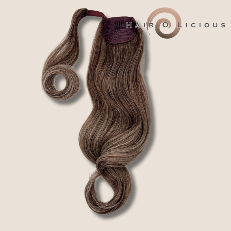 Clip in Ponytail | Ash Brown/Blonde Mix | 60-65cm
