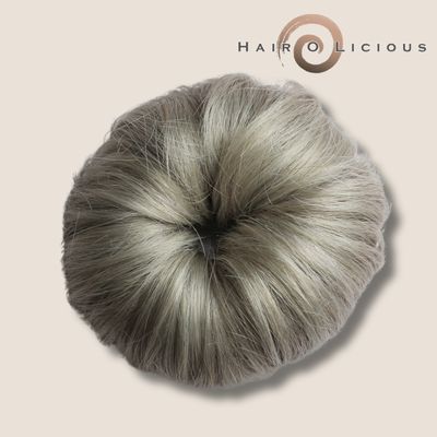 Human Hair Bun | #Grey