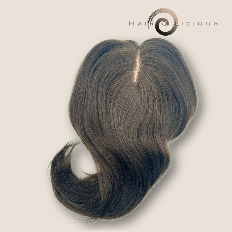 Top Secret Affordable Chic | Color 2 Dark Brown | 13x15 cm |  Hairlength 14 inch/ 35 cm  | 50 Gram