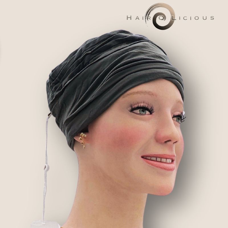 Comfortable and Stylish Cap - Bamboo Turban, Grey green, Style 910-07, Belle Madame