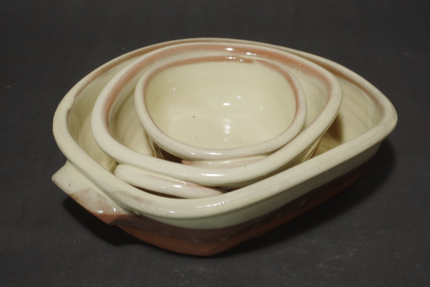 Set of 3 baking shallow baking dishes