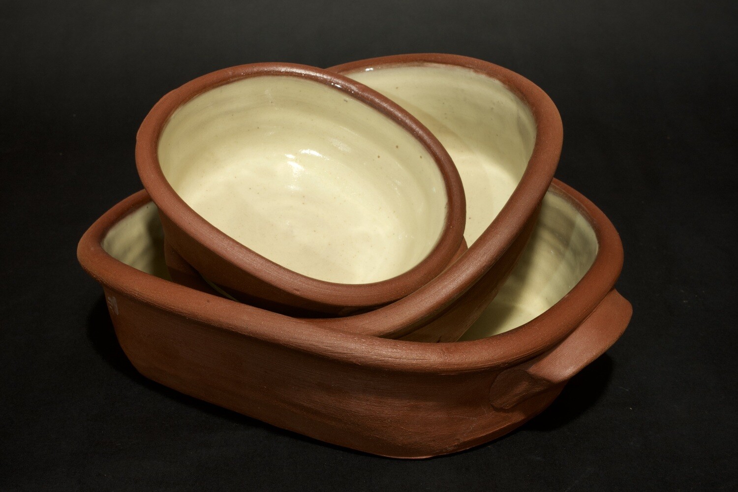 Set of 3 baking shallow baking dishes