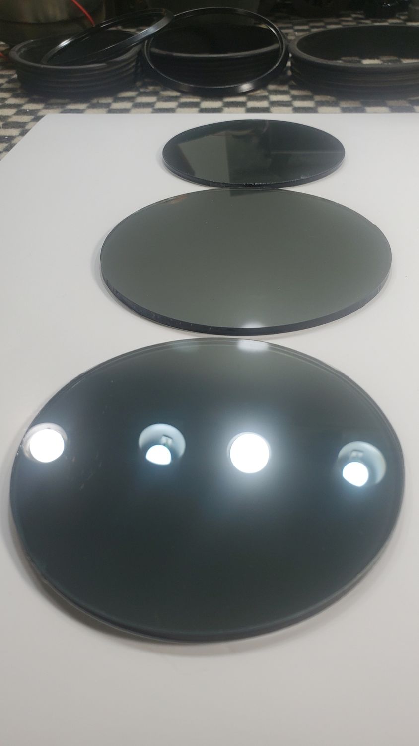 914 Porsche Glass Gauge Lens set - Dark Smoke Tinted Glass