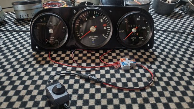 914 Porsche Silver Dot Gauge set w/LED Controller