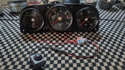 914 Porsche Silver Dot Gauge set w/LED Controller