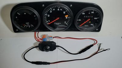 914 Porsche Late Style Gauge set w/LED Controller