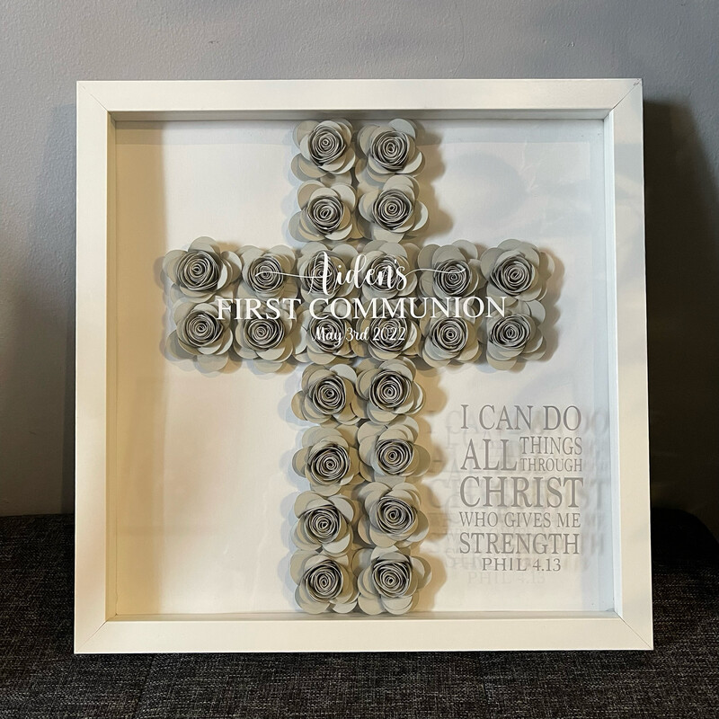Holy Cross Flower Frame