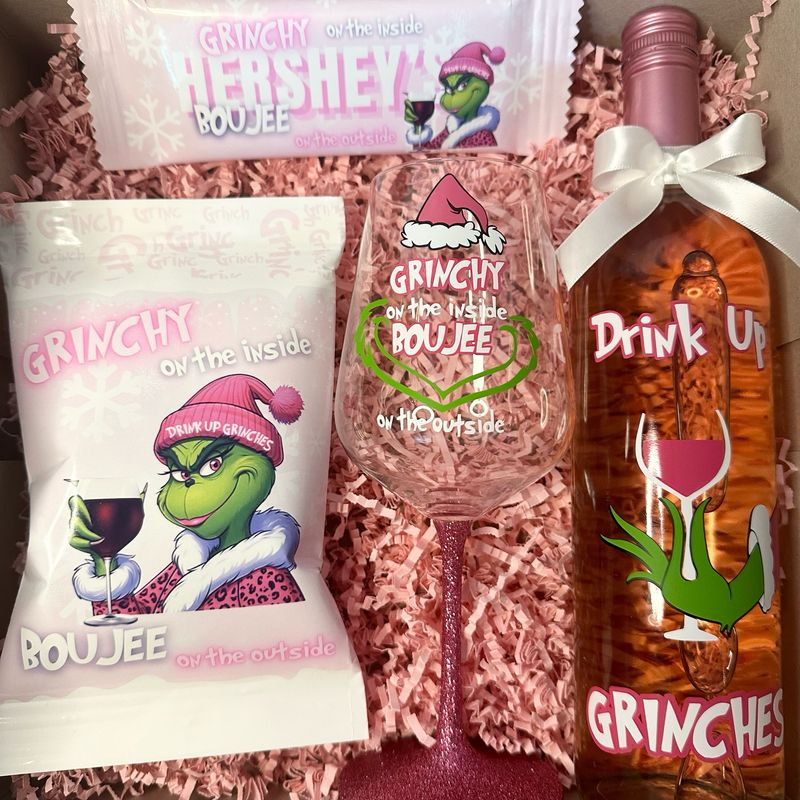 Boujee Grinchmas Wine Set