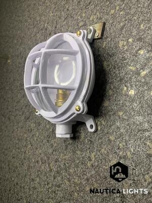 White Oil Painted Round Small Deck Light Fixture