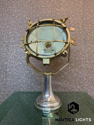 Nautical Aluminum &amp; Brass Spot Light Fxture