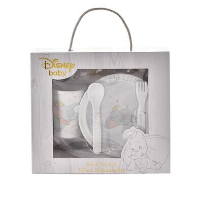 Magical Beginnings 5 Pc Melamine Crockery Set - Dumbo