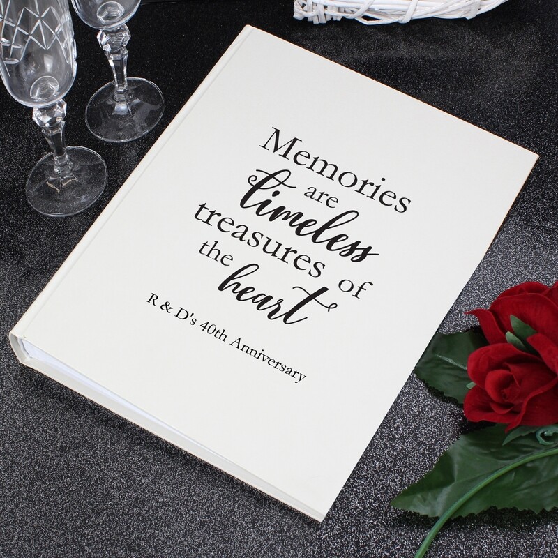 Personalised &#39;Memories are Timeless&#39; Traditional Photo Album