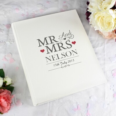 Personalised Mr &amp; Mrs Traditional Photo Album