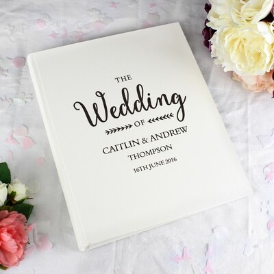 Personalised Rustic Wedding Traditional Photo Album