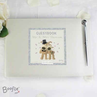 Personalised Boofle Wedding Hardback Guest Book &amp; Pen