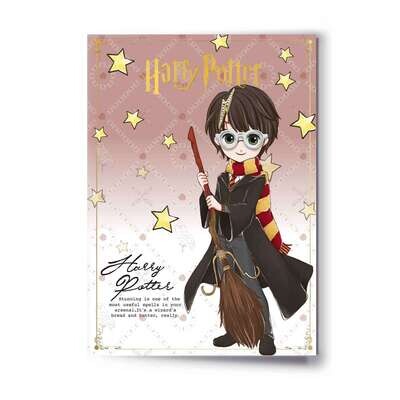 Harry Potter Character Greetings Card with Pin badge