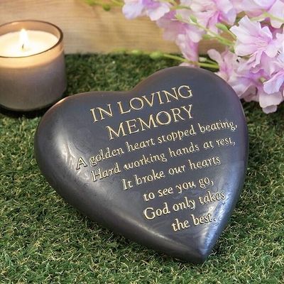 Thoughts Of You Graveside Heart Plaque In Loving Memory