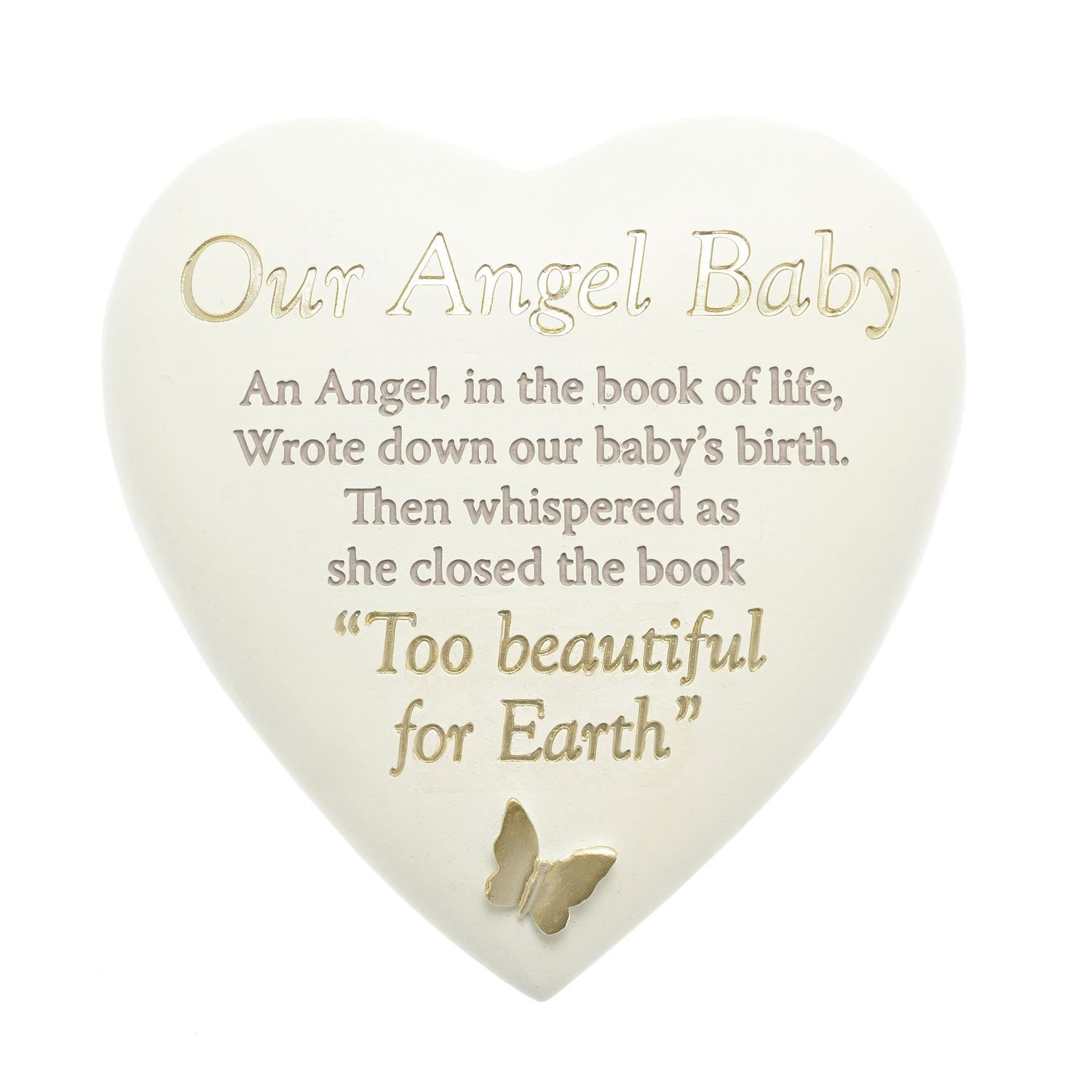 Our Angel Baby Heart Memorial Plaque | Thoughts Of You
