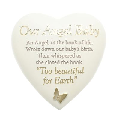 Our Angel Baby Heart Memorial Plaque | Thoughts Of You