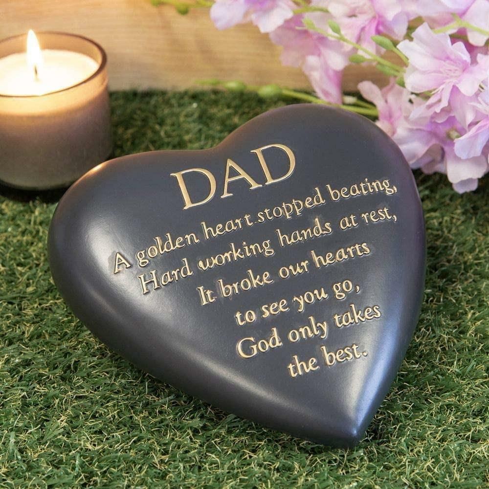 Thoughts Of You Graveside Heart Plaque Grey Dad Memorial