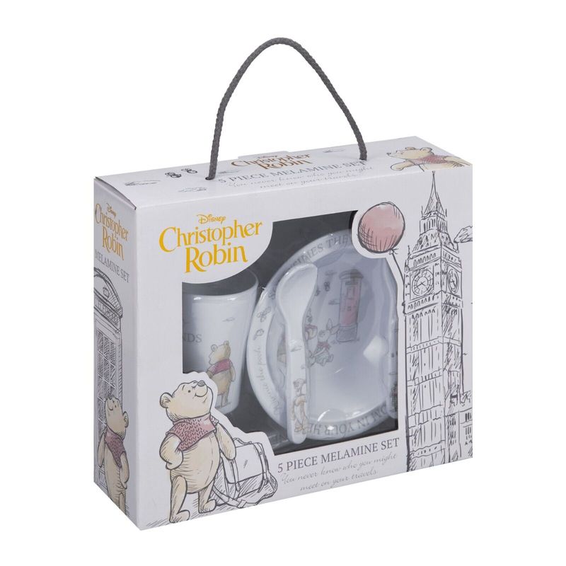 Christopher Robin 5 Piece Melamine Crockery Set Friends