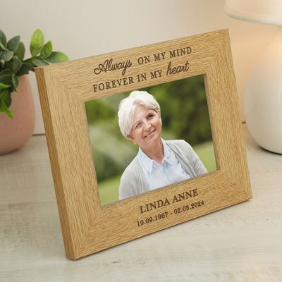 Personalised Always In My Heart 6x4 Wooden Photo Frame