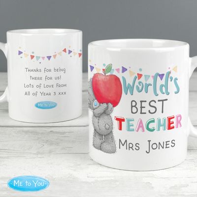 Personalised Me to You World&#39;s Best Teacher Mug