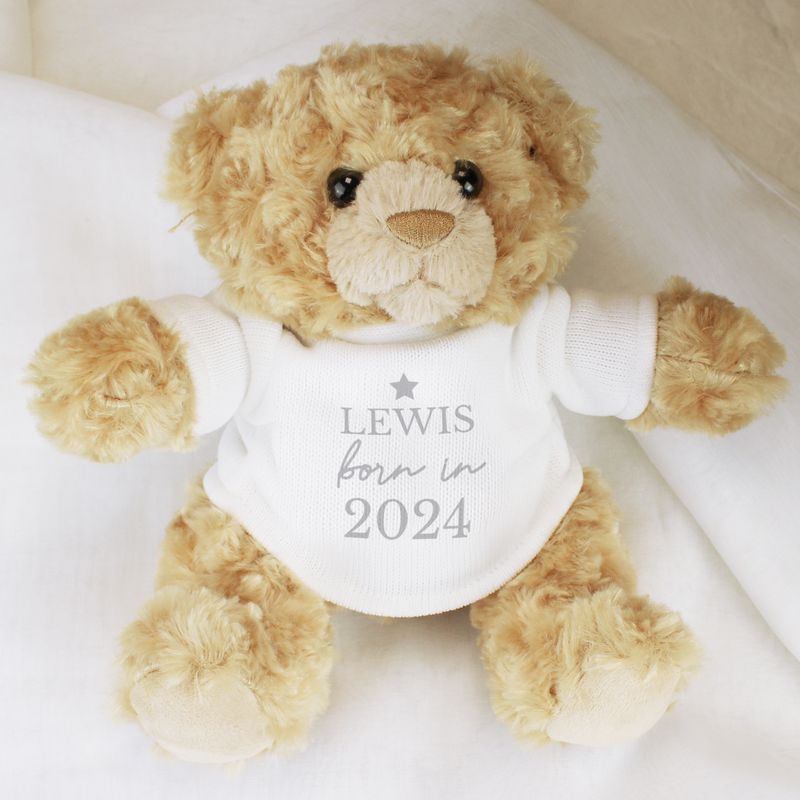Personalised Born In Teddy Bear Personalised Born In Teddy Bear