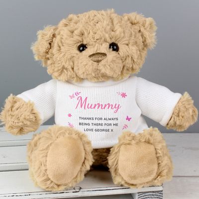 Personalised Pink Name &amp; Message Teddy Bear