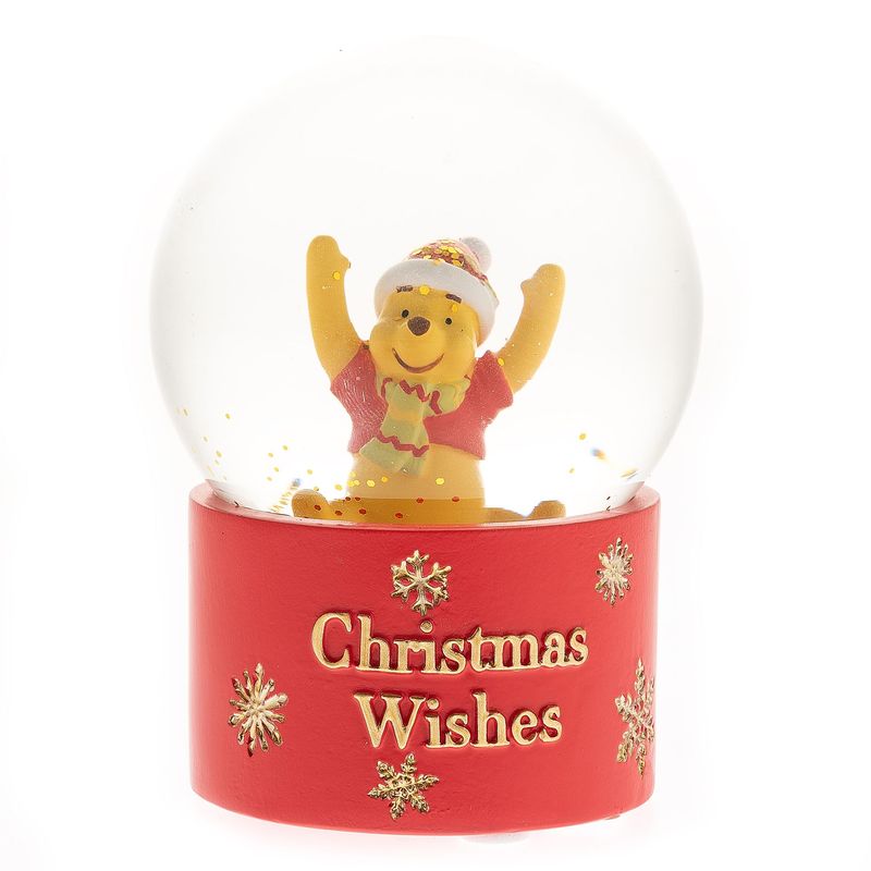 Winnie The Pooh Snowglobe 10cm &quot;Christmas Wishes&quot;